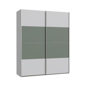 Dulap pentru haine KARO, 170 x 210 cm, gri/verde imagine