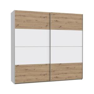 Dulap de haine KARO 220x210 cm, alb/stejar artisan imagine