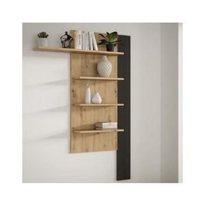 Poliță de perete INAR, stejar/negru imagine