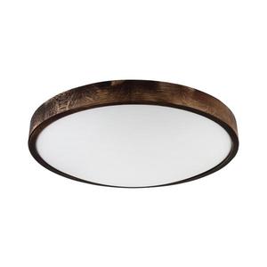 Plafonieră LED OAK SMOKY SLIM, 36W, 230V, 4000K, diam. 47 cm, stejar/maro închis imagine