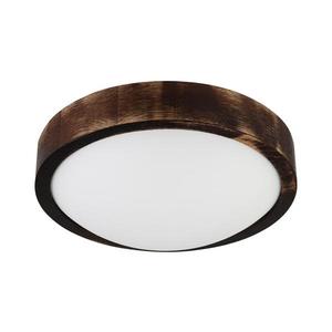 Plafonieră OAK SMOKY SLIM, 1xE27/15W/230V, Ø 27 cm, stejar/maro închis imagine