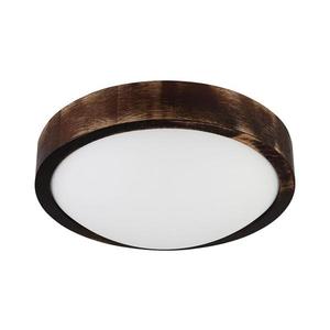 Plafonieră LED OAK SMOKY SLIM, 20W, 230V, 4000K, Ø 27 cm, stejar/maro închis imagine