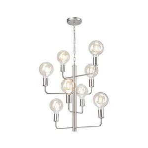 Lustră pe lanț ORLANDO 8xE27/60W/230V argintie imagine