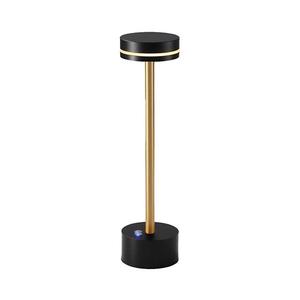 Lampă de birou LED reîncărcabilă, cu reglaj al intensității, SAM, 5W/5V, 3600 mAh, negru/auriu imagine