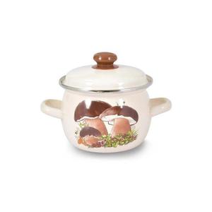 Oală TORO cu capac, 2, 5 l, cu imprimeu de ciuperci imagine