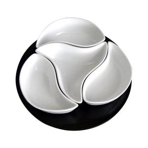 Set de boluri cu tavă TORO 4 buc ceramică/lemn imagine