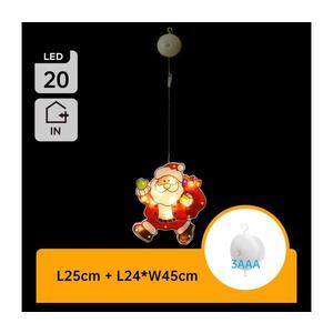 Decorațiune LED de Crăciun LED/3xAAA Moș Crăciun 45cm imagine