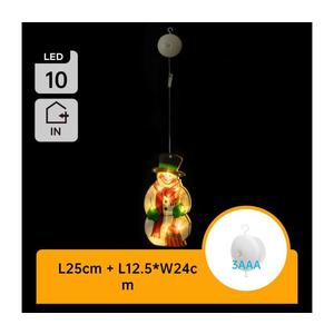 Decorațiune LED de Crăciun LED/3xAAA om de zăpadă 25cm imagine