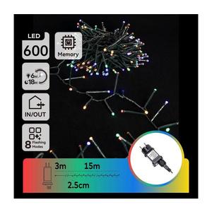 Instalație LED de Crăciun de exterior 600xLED/8 funcții 18m IP44 multicolor imagine
