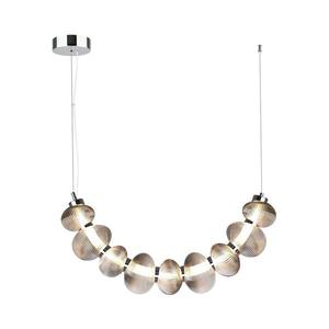 Lustră LED suspendată pe cablu BOLLA LED/36W/230V, crom lucios/gri fumuriu imagine