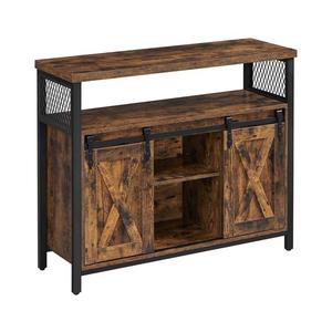 Comodă cu uși glisante FIRA maro/negru imagine