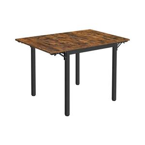 Masă extensibilă de dining ELDUR, maro/negru imagine