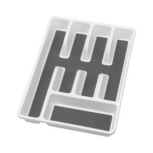 WENKO 54788100 - Organizator tacâmuri, 26, 5 x 36, 5 cm, alb/gri imagine