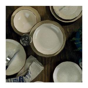 Set de veselă, 24 piese, bej/porțelan imagine