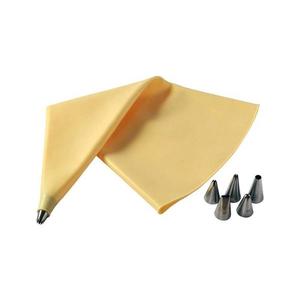 Pungă de decorare din silicon TORO, galbenă, cu 6 duze din inox imagine