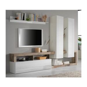 Compoziție living LENOR alb/maro imagine