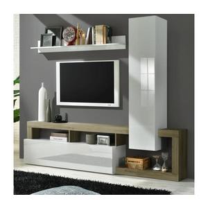 Set mobilier pentru living LENOR alb/maro imagine