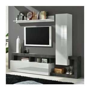 Set mobilier pentru living LENOR alb/antracit imagine