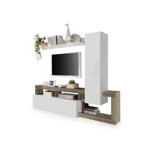 Ansamblu pentru living LENOR alb/maro imagine