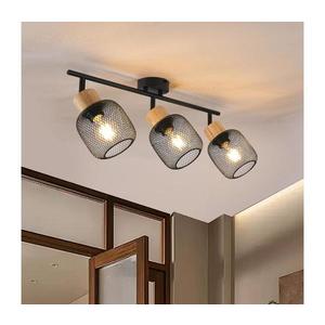 Brilagi - Spot BASKLITE 3xE27/15W/230V, lemn de cauciuc, negru imagine