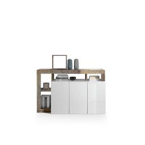 Comodă LENOR albă/maro imagine