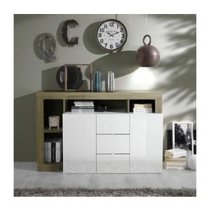 Comodă LENOR alb/maro imagine