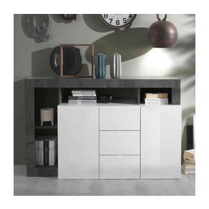 Comodă LENOR alb/antracit imagine