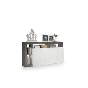 Comodă LENOR albă/antracit imagine