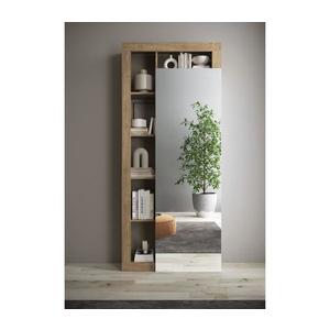 Dulap pentru haine LENOR 91x209 cm, alb/maro imagine