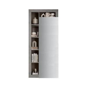 Dulap de haine LENOR 91 x 209 cm, alb/gri beton imagine