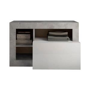 Bancă LENOR, beton, alb/gri imagine