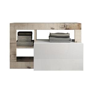 Bancă LENOR alb/maro imagine