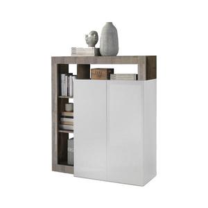 Comodă LENOR albă/maro imagine