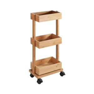 WENKO 24390100 - Raft TORTONA 18 x 71, 5 cm, maro/negru imagine