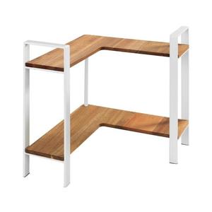 WENKO 53025100 - Poliță LOUISA 30 x 33 cm, alb/maro imagine