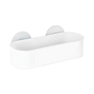 WENKO 21824100 - Poliță OSIMO din plastic, 27 x 12 cm, alb/transparent imagine