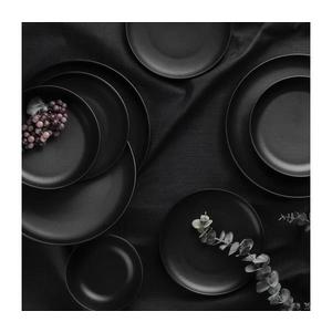 Set de veselă, 24 piese, porțelan negru imagine