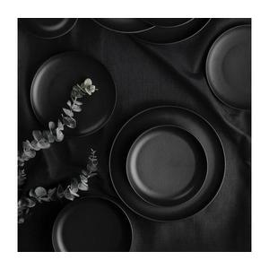 Set de masă 18 piese negru/porțelan imagine