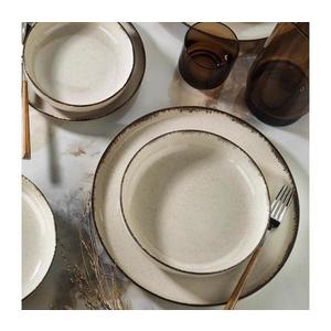 Set de veselă, 16 piese, bej/porțelan imagine