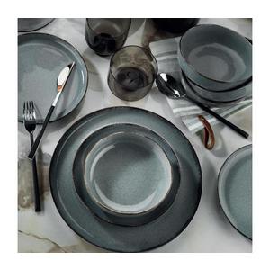 Set de veselă, 18 piese, porțelan, albastru imagine