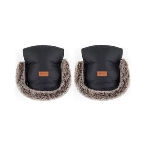 Mănuși pentru cărucior PETITE&MARS FURRY Forever Black imagine