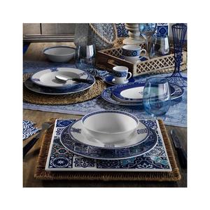Serviciu de masă din porțelan, 24 piese, albastru imagine
