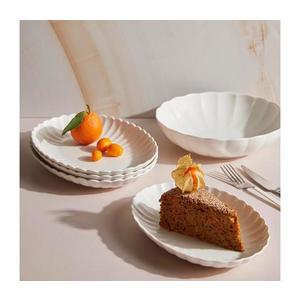 Set de masă din porțelan, 27 piese, alb imagine