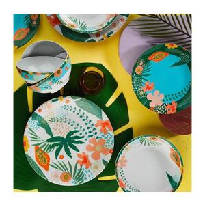 Set veselă 24 piese, multicolor, din porțelan imagine