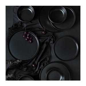 Set de veselă din ceramică, 18 piese, negru imagine