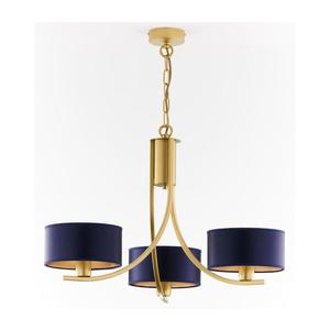 Jupiter 2093 - Lustra ARTHUR, suspendată pe lanț, 3xE27/15W/230V, albastru/auriu imagine