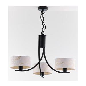 Jupiter 2103 - Lustru cu lanț ARTHUR 3xE27/15W/230V alb/negru/decor marmorat imagine