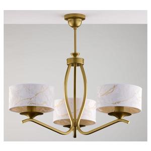 Jupiter 2109 - Lustru pe tijă KASZMIR 3xE27/15W/230V alb/auriu/decor de marmură imagine