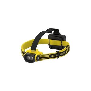 Ledlenser EXH6R - Lanternă frontală LED reîncărcabilă, cu reglare a intensității, 1900 mAh, IP68, 250 lm, 15 ore, galbenă imagine