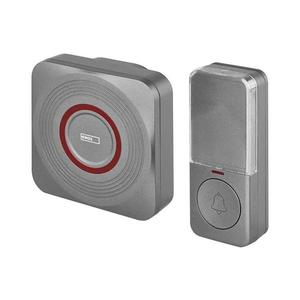 Sonerie wireless de priză GoSmart 230V + 1xCR2032, gri, Wi-Fi imagine